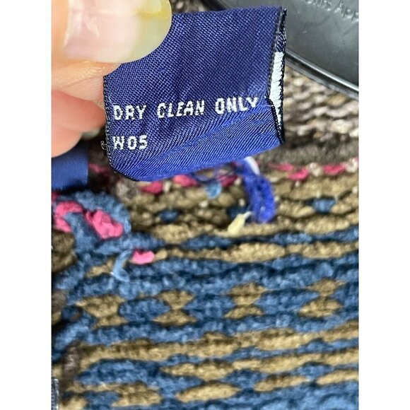 GAP womens HAND KNIT chunky cardigan cotton silk wool - Picture 3 of 5